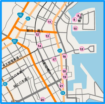 鹿児島港・本港区方面地図